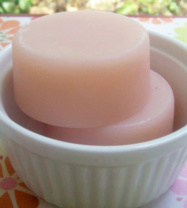 Portrait photograph of a wrapped handmade soap bar